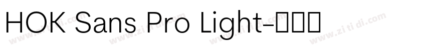 HOK Sans Pro Light字体转换